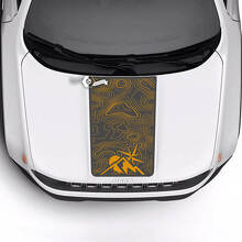 Jeep Renegade Trailhawk Sport Mountains Carte topographique Hood Stripe Vinyl Decal Sticker
 2