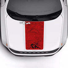 Jeep Renegade Trailhawk Sport Mountains Carte topographique Hood Stripe Vinyl Decal Sticker
 3