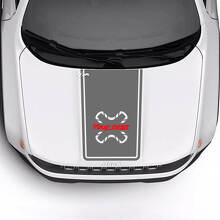 Autocollant vinyle décoration capot personnalisé 2 couleurs pour Jeep Renegade Trailhawk 2