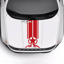 Jeep Renegade Trailhawk Sport Hood Militaire Star Stripe Trim Vinyl Decal Autocollant
 2