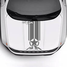 Jeep Renegade Trailhawk Sport Hood Militaire Star Stripe Trim Vinyl Decal Autocollant
 3