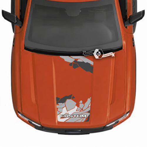 KIT DE PATCHS CAPOT CAMOUFLAGE À CENTRE OUVERT PERSONNALISÉ Autocollant vinyle pour capot pour Ford Ranger