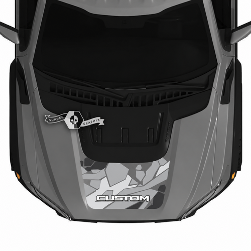 Autocollant Vinyle Capot Becquet Camouflage Gris PERSONNALISÉ pour Ford Ranger