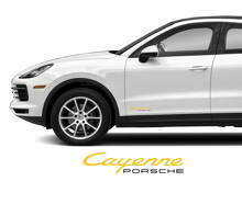 2x autocollants de décalcomanie de porte avec logo Porsche Cayenne
 2