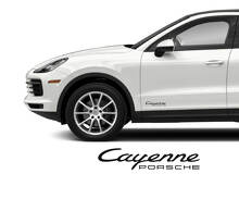 2x autocollants de décalcomanie de porte avec logo Porsche Cayenne
 3