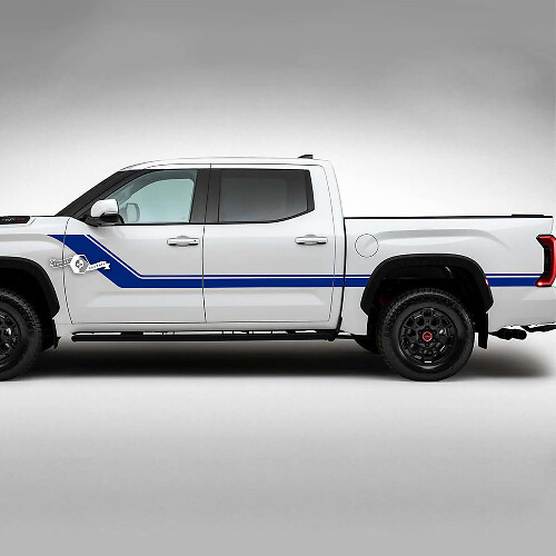 Paire Toyota Tundra TRD Rétro vintage Portes Lit Stripe kit Vinyle Autocollants Autocollants
