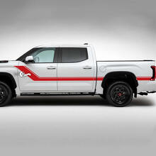 Paire Toyota Tundra TRD Rétro vintage Portes Lit Stripe kit Vinyle Autocollants Autocollants
 3