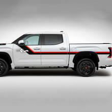 Paire Toyota Tundra TRD Rétro Vintage Portes Lit Stripe kit Vinyle Autocollants Autocollants 2 Couleurs
 2