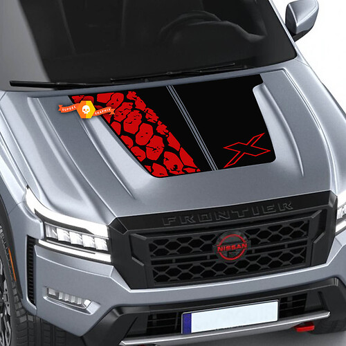 Capot NISSAN Frontier pneu piste X Logo vinyle autocollants décalcomanies 4x4 graphiques Nismo 2 couleurs
