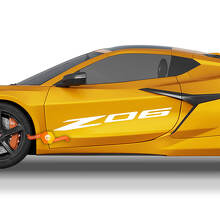 Paire Chevrolet Corvette Racing Portes latérales Z06 Logo Vinyl Decal Sticker
 3
