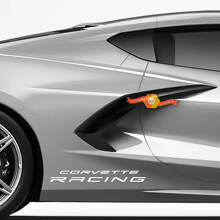 Paire Chevrolet Corvette C8 Racing Panneau de quart arrière côté Z06 Autocollant en vinyle
 2