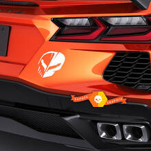 Chevrolet Corvette C8 Arrière petit Jake Skull Z06 Vinyl Decal Sticker
 2