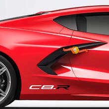 Paire Chevrolet Corvette Z51 C8.R Edition Racing Autocollant latéral en vinyle pour garde-boue arrière 2 couleurs
 2