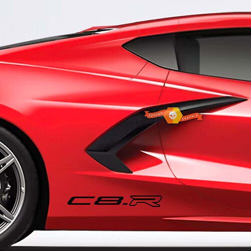 Autocollants vinyle latéraux silhouette C8.R Paire pour Chevrolet Corvette C8