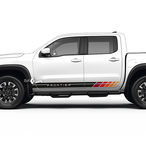 2 Décalcomanies Nissan Rocker Panel Old School Rétro Vintage Kit de Bandes Latérales pour Nissan Frontier Autocollant de Bande Latérale en Vinyle Nissan
