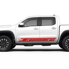 2 Nissan Decal Rocker Panel Côté Nissan Frontier Stripe Vinyl Stickers Kit
 2