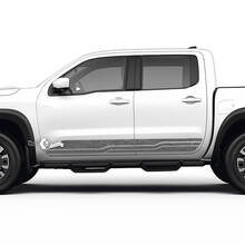 2 Nissan Decal Rocker Panel Côté Carte Topographique Nissan Frontier Stripe Vinyl Stickers Kit
 2