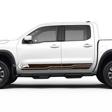 2 Nissan Decal Rocker Panel Côté Carte Topographique Nissan Frontier Stripe Vinyl Stickers Kit 2 Couleurs
 2