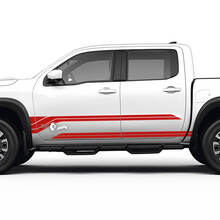 2 Nissan Decal Rocker Panel Portes Côté Nissan Frontier Stripe Vinyl Stickers Kit
 3