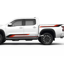 2 Nissan Decal Rocker Panel Lit Garde-boue arrière Côté Nissan Frontier Stripe Vinyl Stickers Kit 3 Couleurs
 2