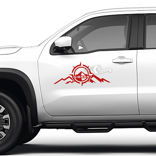 Kit d'autocollants en vinyle Compass Mountain Side pour Nissan Frontier