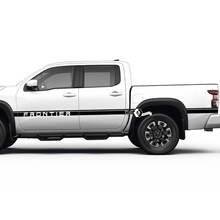 2 Nissan Decal Rocker Panel Lit Garde-boue arrière Logo Ligne Garniture Côté vintage Nissan Frontier Stripe Vinyl Stickers Kit
 2