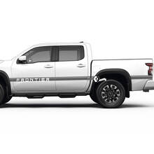 2 Nissan Decal Rocker Panel Lit Garde-boue arrière Logo Ligne Garniture Côté vintage Nissan Frontier Stripe Vinyl Stickers Kit
 3