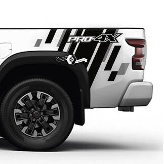 2X Nissan Frontier Pro-4X lit Grunge Splash camion voiture vinyle deux côtés Camouflage Camo autocollants décalcomanies graphiques
