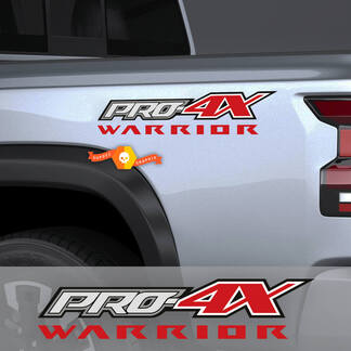 2X Nissan Frontier Pro-4X Warrior Pickup camion voiture vinyle des deux côtés autocollants graphiques
