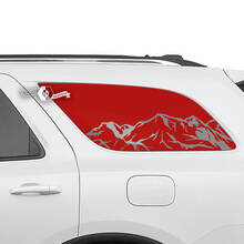 Paire Dodge Durango Portes latérales Fenêtre arrière Montagnes Autocollants en vinyle
 2