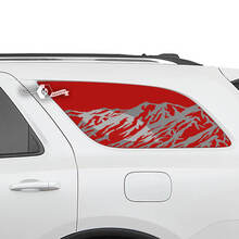 Paire d’autocollants en vinyle pour vitre arrière latérale Dodge Durango Mountains
 2