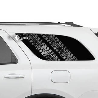 Paire d’autocollants en vinyle Dodge Durango pour fenêtre arrière latérale
 1