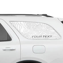 Autocollants Vinyles de Carte Topographique pour Vitre Latérale Arrière Paire pour Dodge Durango_2