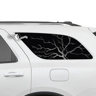 2x Dodge Durango côté fenêtre arrière arbre contour autocollant vinyle autocollants
