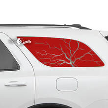 2x Dodge Durango côté fenêtre arrière arbre contour autocollant vinyle autocollants
 2