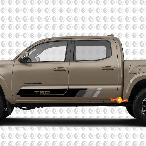 2 TRD Tacoma portes latérales rayures panneau à bascule autocollants en vinyle Kit de décalcomanie pour Toyota Tacoma

