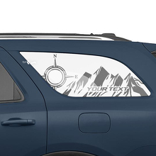 Kit d'autocollants vinyle style montagnes pour fenêtre latérale arrière Dodge Durango_2