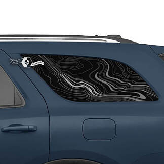 Paire d’autocollants en vinyle pour fenêtre arrière latérale Dodge Durango
