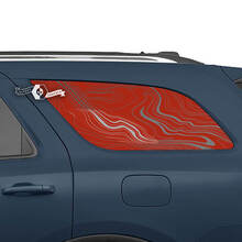 Paire d’autocollants en vinyle pour fenêtre arrière latérale Dodge Durango
 3
