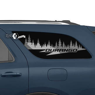 Paire d’autocollants en vinyle avec logo Dodge Durango pour fenêtre arrière latérale
