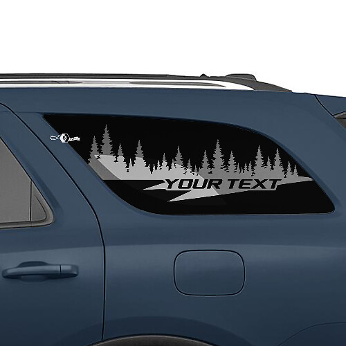 Autocollants en vinyle pour fenêtres latérales arrière Forêt de Pins pour Dodge Durango