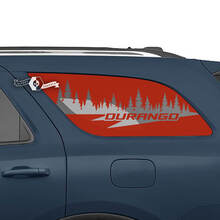 Paire d’autocollants en vinyle avec logo Dodge Durango pour fenêtre arrière latérale
 2