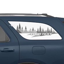 Autocollants en vinyle pour fenêtres latérales arrière Forêt de Pins pour Dodge Durango_2
