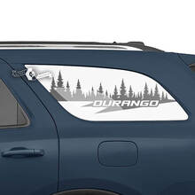 Paire d’autocollants en vinyle avec logo Dodge Durango pour fenêtre arrière latérale
 3