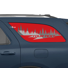 Autocollants en vinyle pour fenêtres latérales arrière Forêt de Pins pour Dodge Durango_3