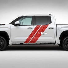 Kit d'autocollants en vinyle à rayures doubles côté carte topographique pour Toyota Tundra_3