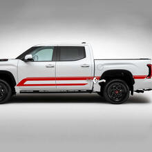Paire Toyota Tundra Vintage Rétro Portes Lit Côté Garde-boue Arrière Garniture Double Rayures Vinyle Autocollants Décalcomanie
 3