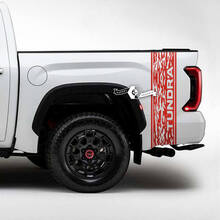 Paire Toyota Tundra Lit Côté Garde-boue arrière Logo Détruit Grange Stripes Vinyle Autocollants Décalcomanie
 3