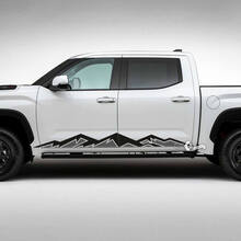 Paire Toyota Tundra Rocker Panel Montagnes Bandes latérales Autocollants en vinyle Décalcomanie 2 couleurs
 2