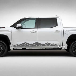 Paire Toyota Tundra Rocker Panel Montagnes Bandes latérales Autocollants en vinyle Décalcomanie
